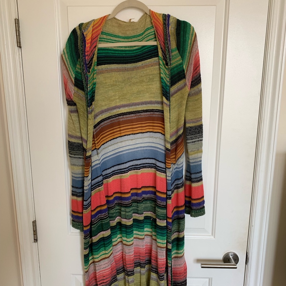 Free People Long Rainbow Sweater